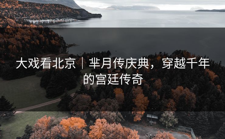 大戏看北京｜芈月传庆典，穿越千年的宫廷传奇
