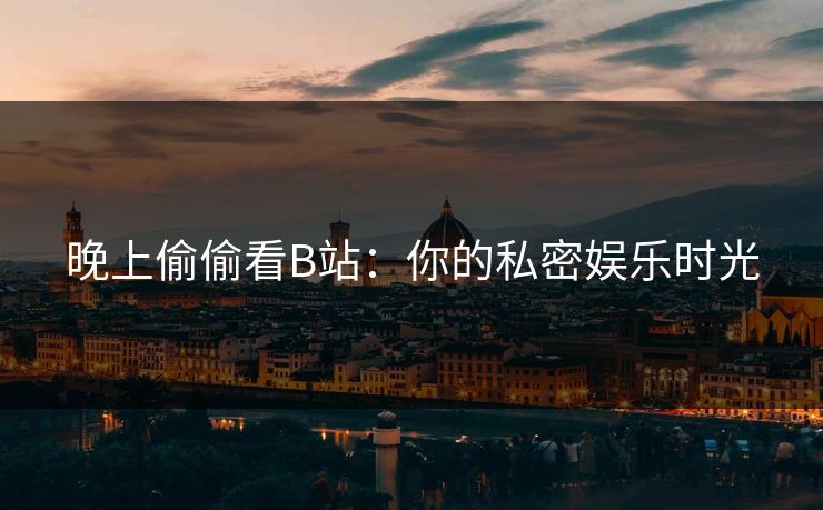晚上偷偷看B站:你的私密娱乐时光 晚上偷偷看B站:你的私密娱乐时光